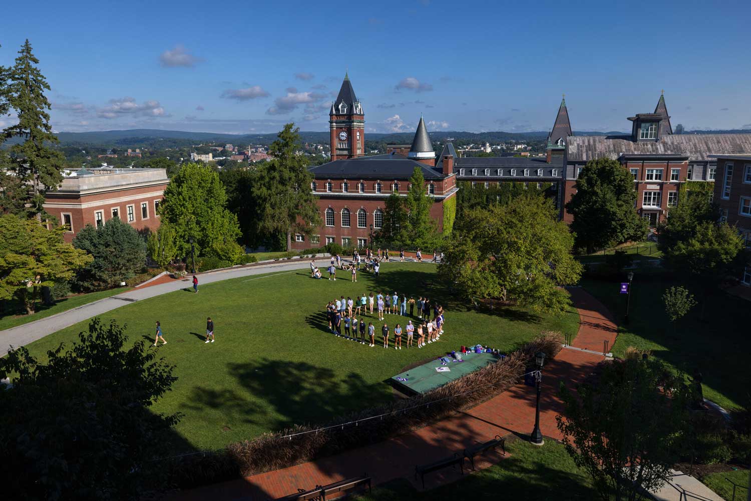 Holy Cross aerial campus shot